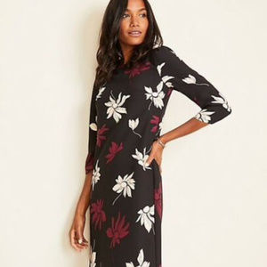 Ann Taylor Black Floral Dress